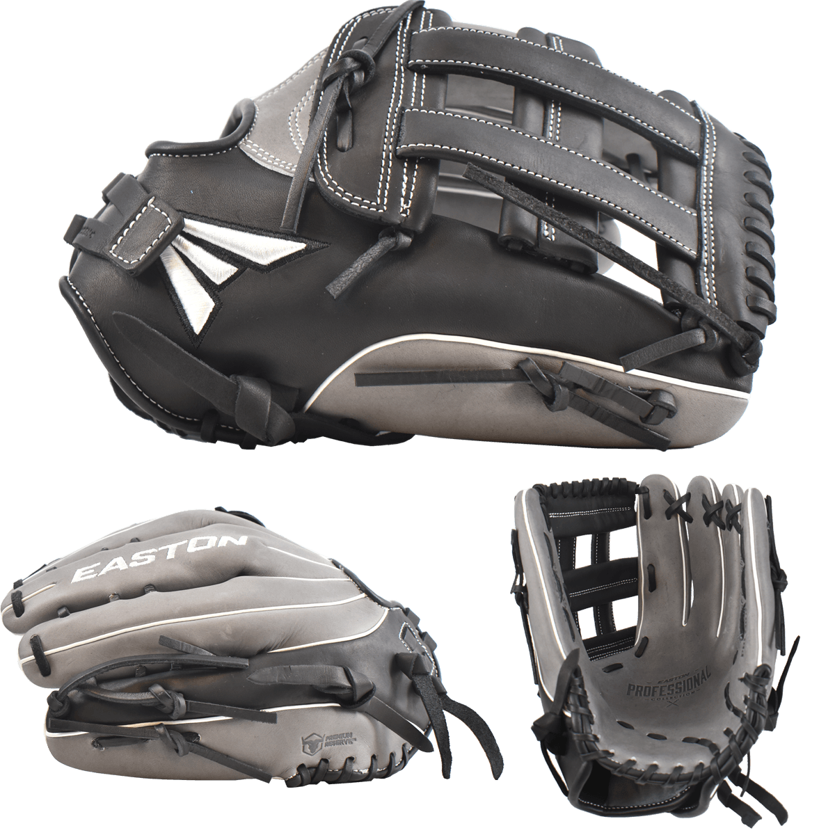 Easton Professional Collection Slowpitch Softball Glove (BK/GY/WH)