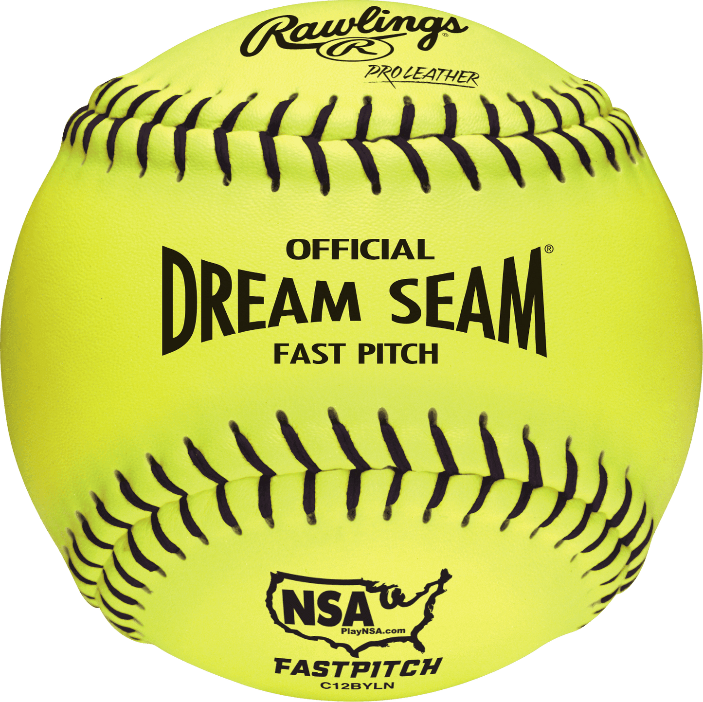 Rawlings NSA 12 Official Dream Seam Fastpitch Softballs C12BYLN