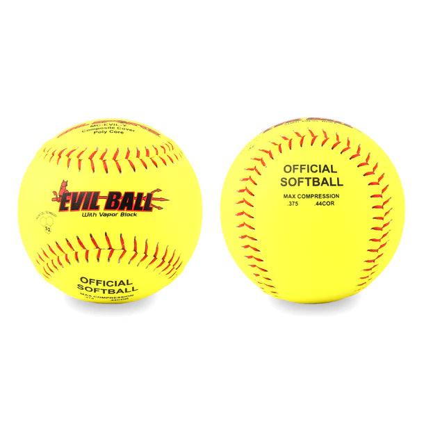Evil Sports 44/375 Feautring Microcell Technology 12 Slowpitch Softballs