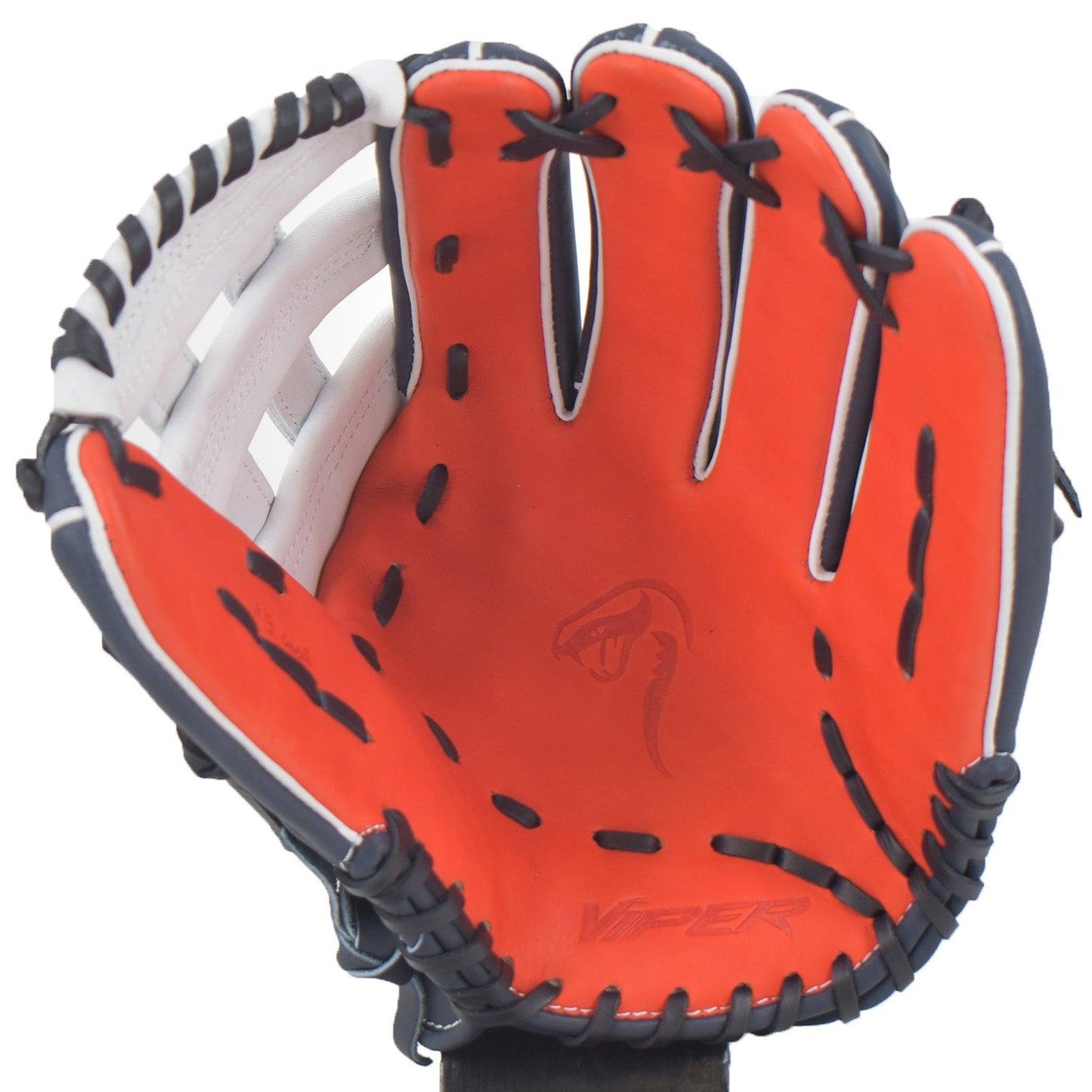 Viper Japanese Kip Leather Slowpitch Softball Fielding Glove Navy/Red/White