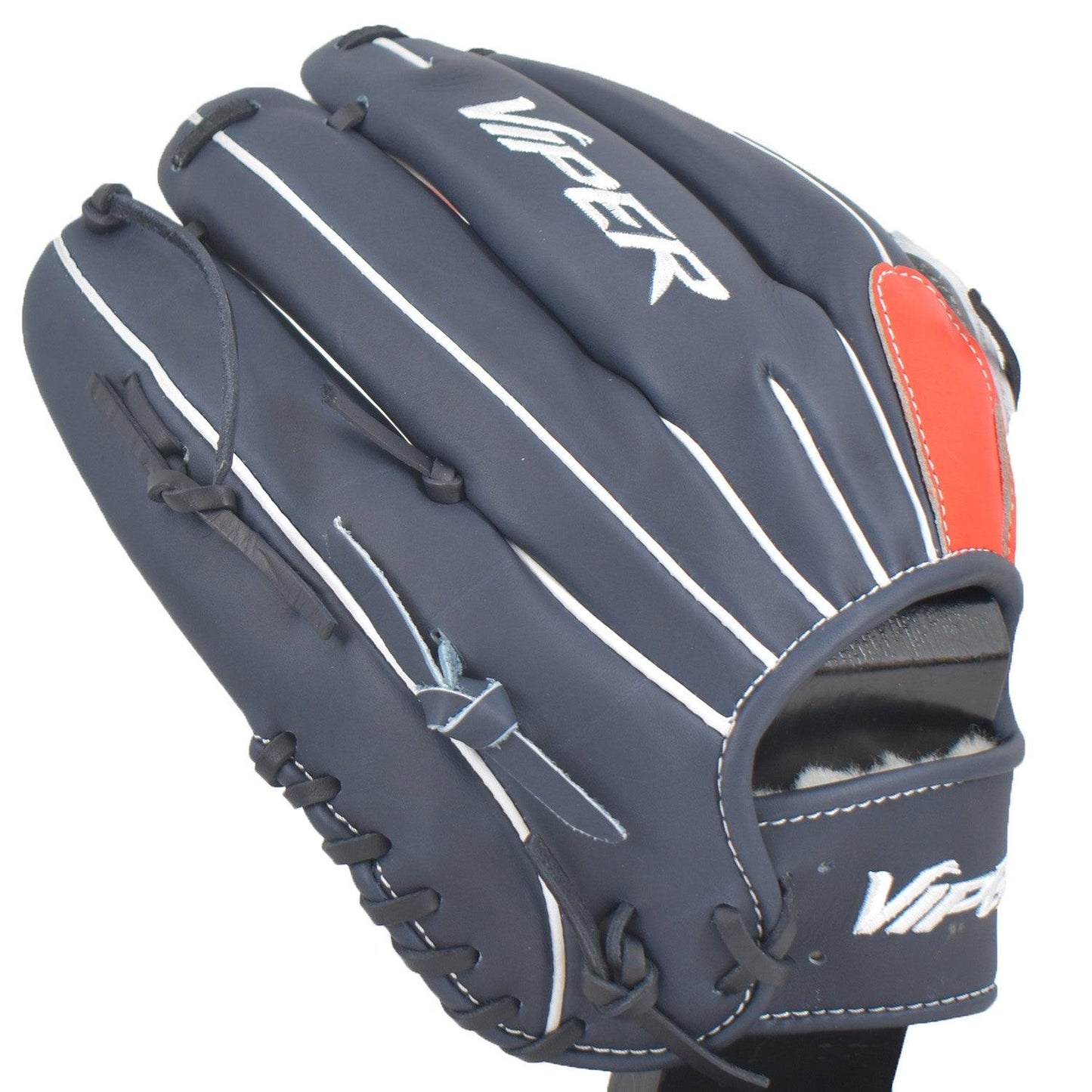 Viper Japanese Kip Leather Slowpitch Softball Fielding Glove Navy/Red/White
