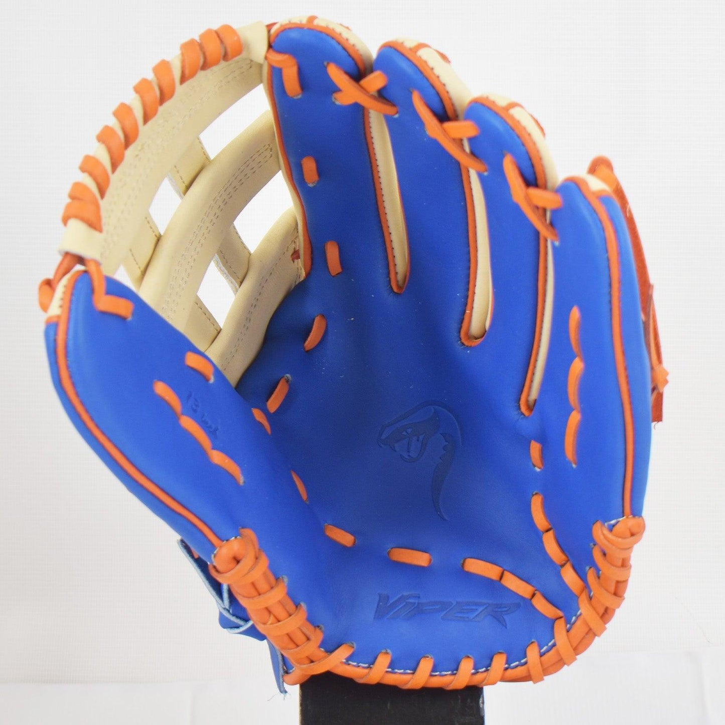 Viper Japanese Kip Leather Slowpitch Softball Fielding Glove Royal/Tan/Orange/Grey