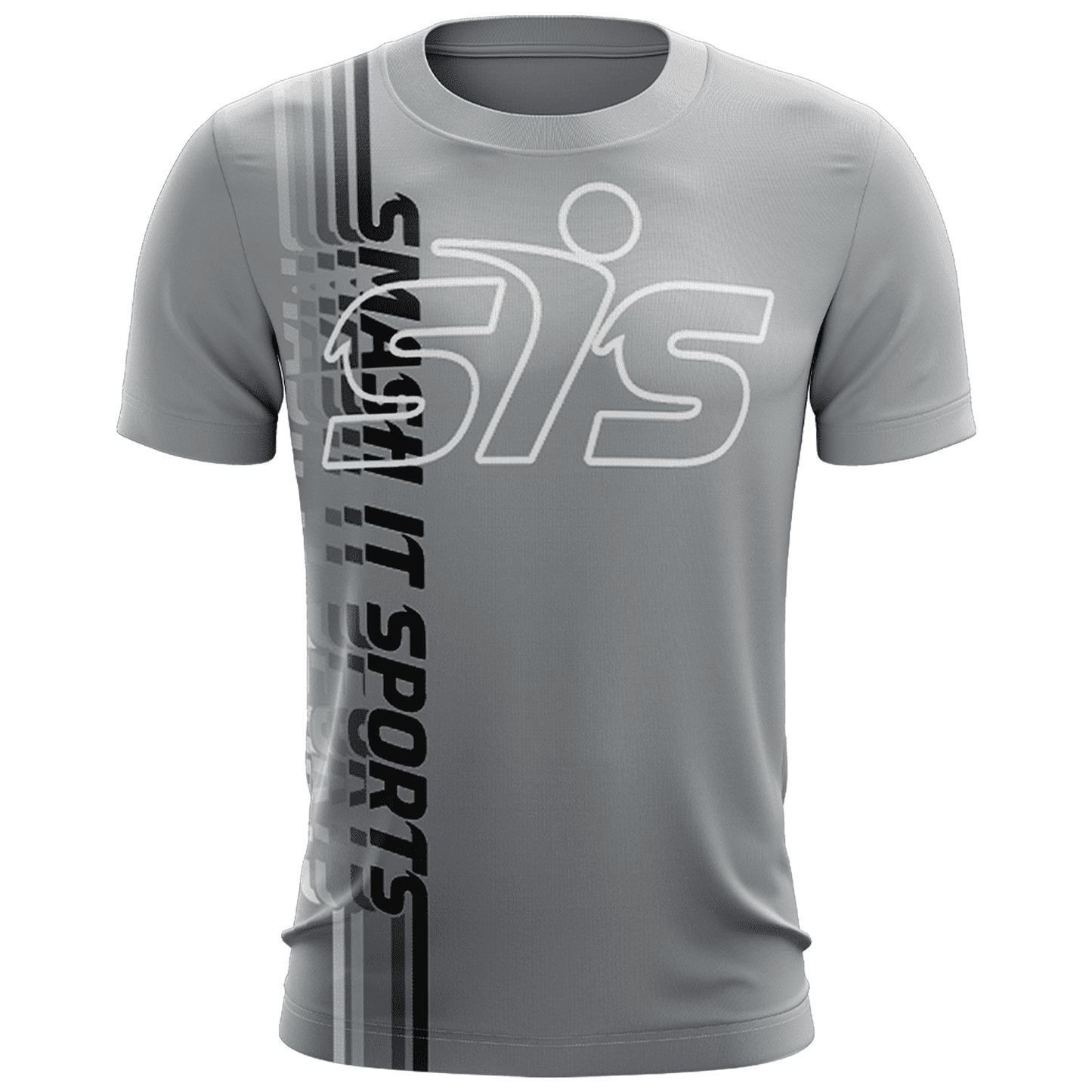 Smash It Sports EVO-Tech Short Sleeve Shirt - Gray Fade Repeat Logo