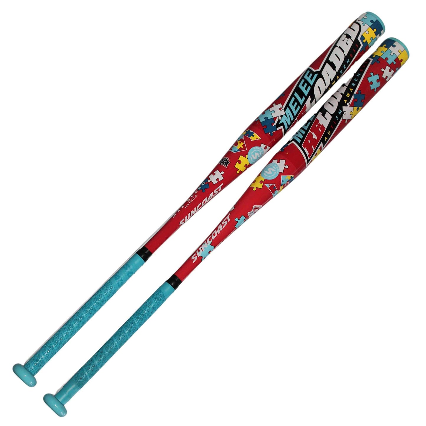 2023 Suncoast Melee Reloaded 2 Autism Awareness End Loaded 12 1PC SSUSA Senior Slowpitch Softball Bat- SMRAAE12