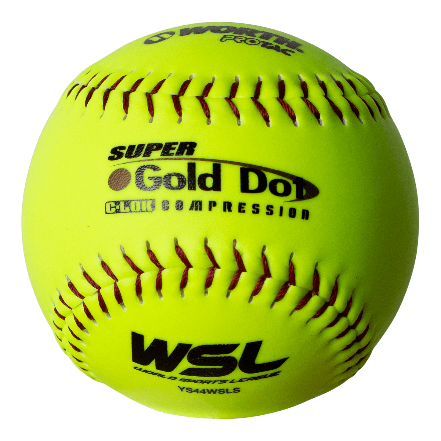 Worth Super Gold Dot 44/400 WSL 12 Slowpitch Softballs - YS44WSLS