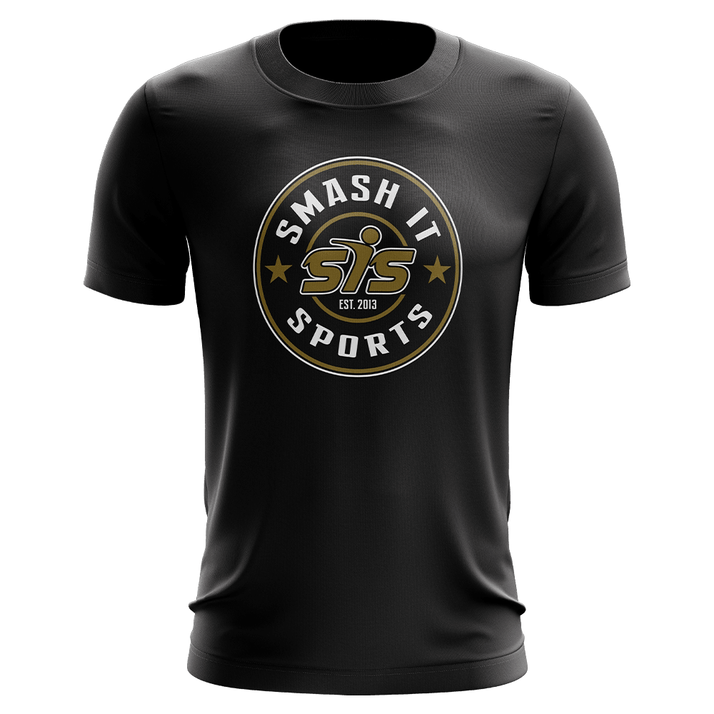 Smash It Sports Short Sleeve Shirt - Emblem (Black/Vegas Gold)