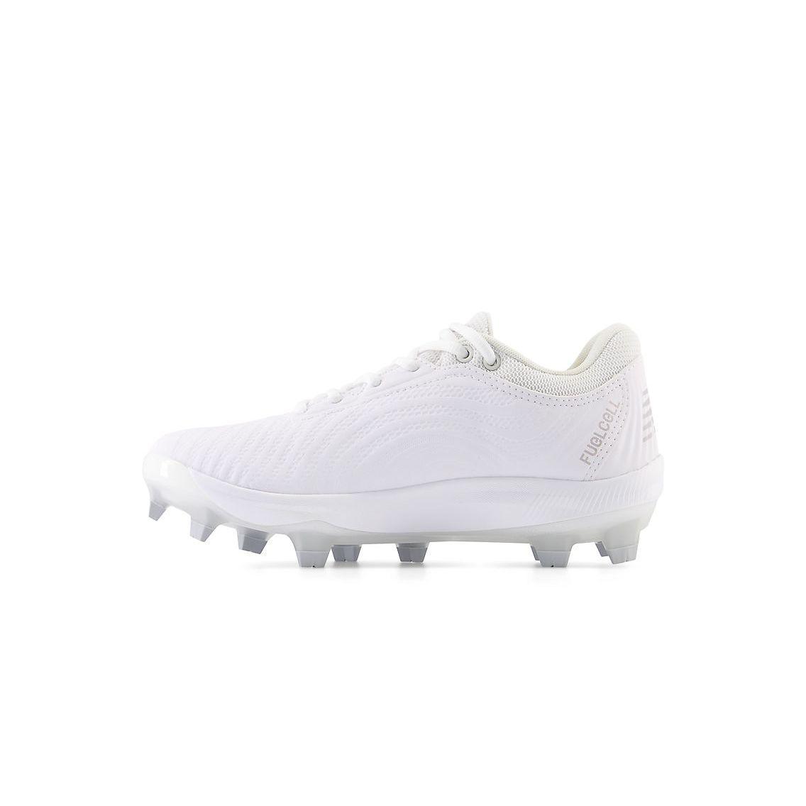 New Balance Women's FuelCell FUSE v4 Molded Fastpitch Softball Cleats - Optic White/Raincloud - SPFUSEW4
