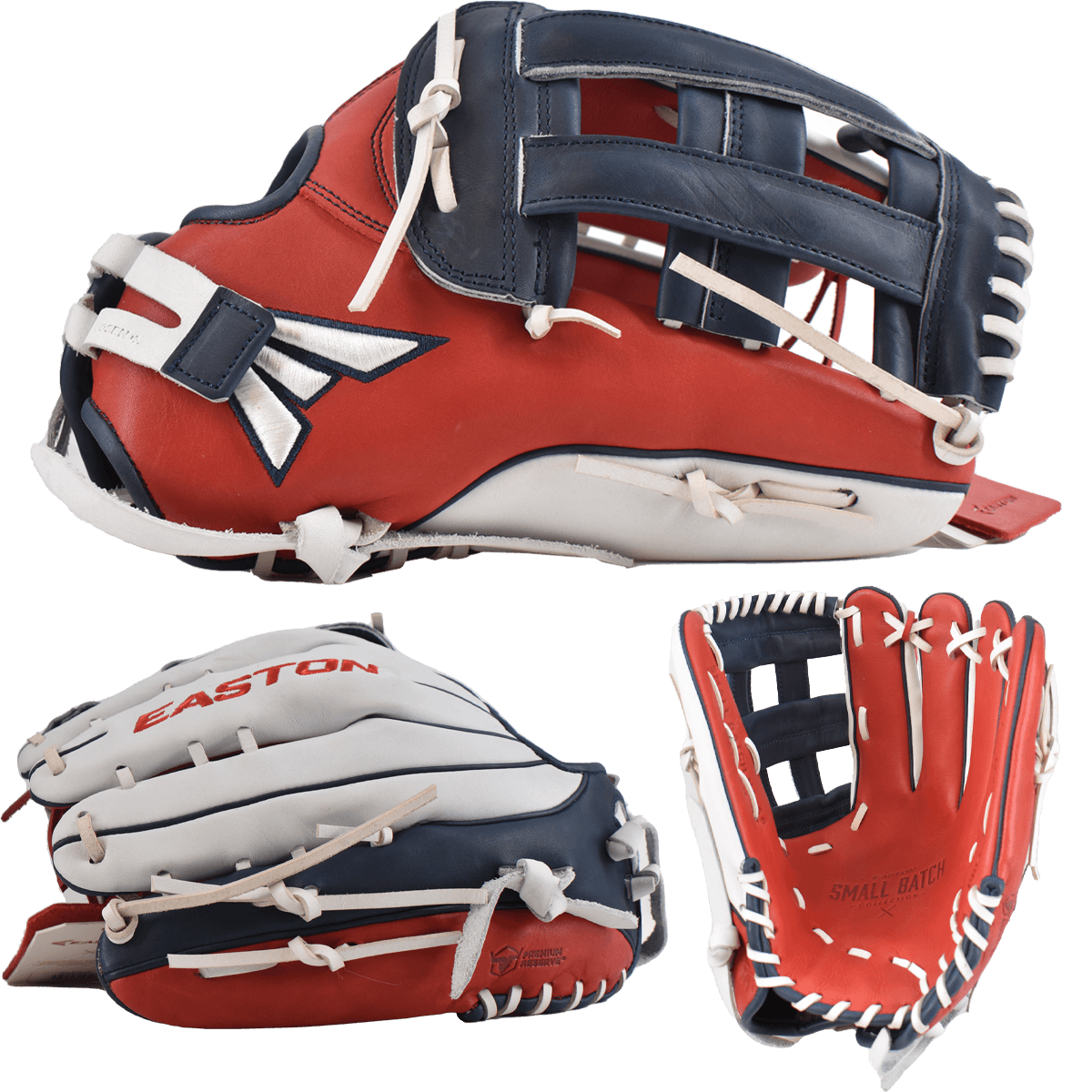 2022 Easton Small Batch No. 56 Slowpitch Softball Glove - Red/Navy/White