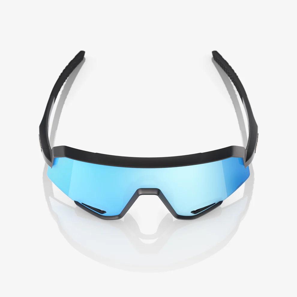 100 Percent Sunglasses - SLENDALE - Matte Black - HiPER Blue Multilayer Mirror Lens