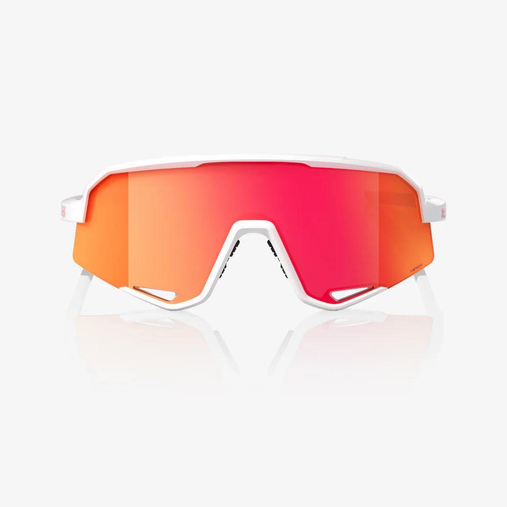 100 Percent Sunglasses - SLENDALE - Matte White - HiPER Red Multilayer Mirror Lens