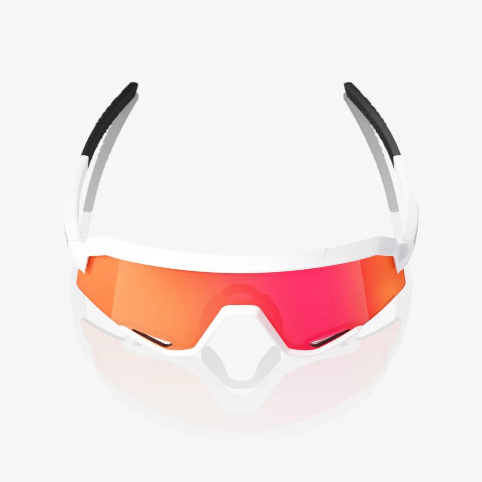 100 Percent Sunglasses - SLENDALE - Matte White - HiPER Red Multilayer Mirror Lens