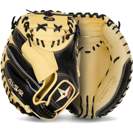 All Star Pro Elite 32 Black/Tan Catchers Mitt/Glove - CM3000XSBT