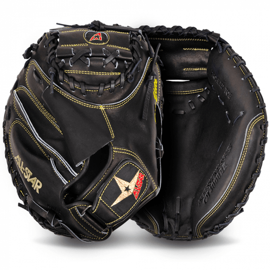 All Star Pro Elite 33.5 Solid Black Catchers Mitt/Glove - CM3000SBK-1