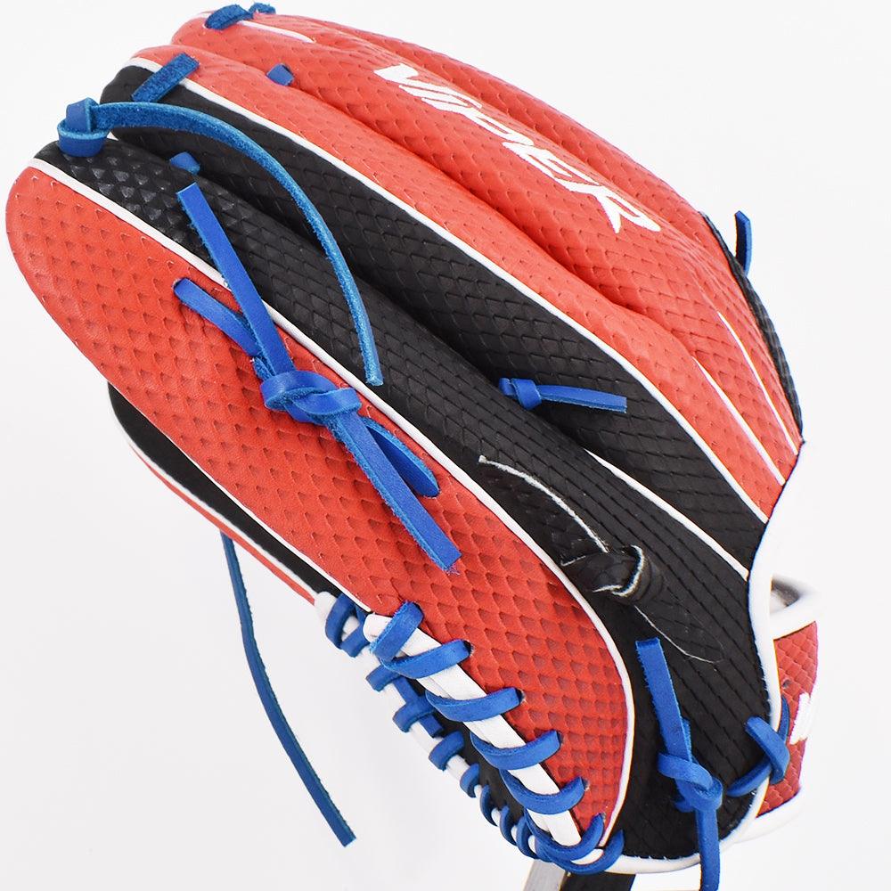 Viper Japanese Kip Leather Fielding Glove Black/Red/Royal