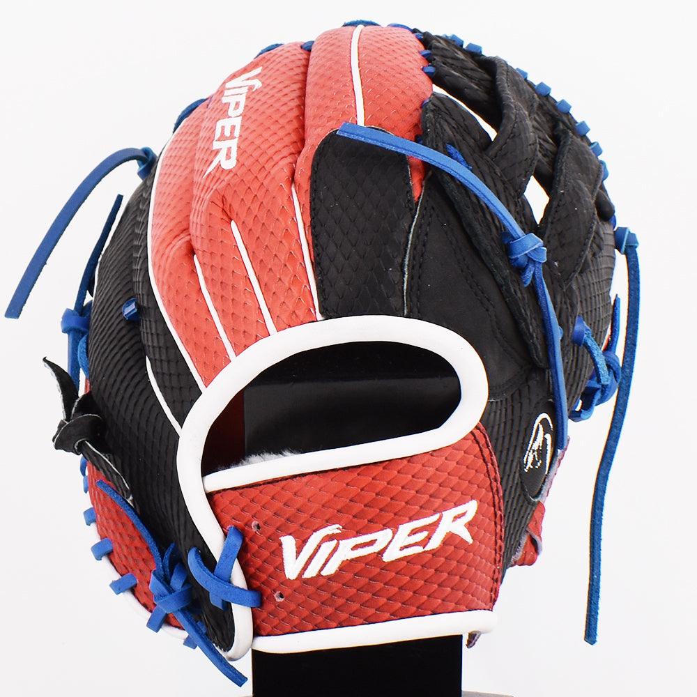 Viper Japanese Kip Leather Fielding Glove Black/Red/Royal