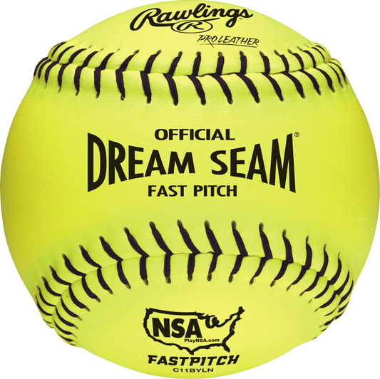 Rawlings NSA 11 Official Dream Seam Fastpitch Softballs C11BYLN