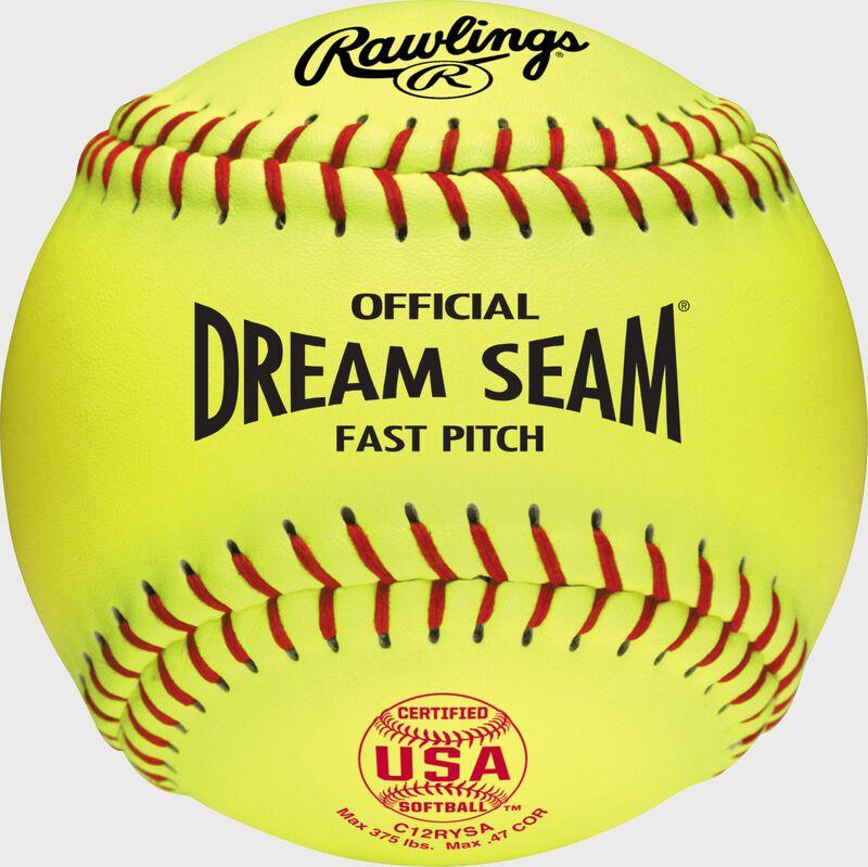 Rawlings 12 ASA/USADream Seam Synthetic Fastpitch Softballs C12RYSA