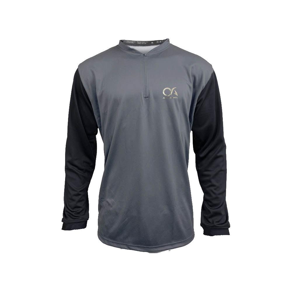 OA Silver Foil Logo Quarter Zip Pullover - Charcoal/Black
