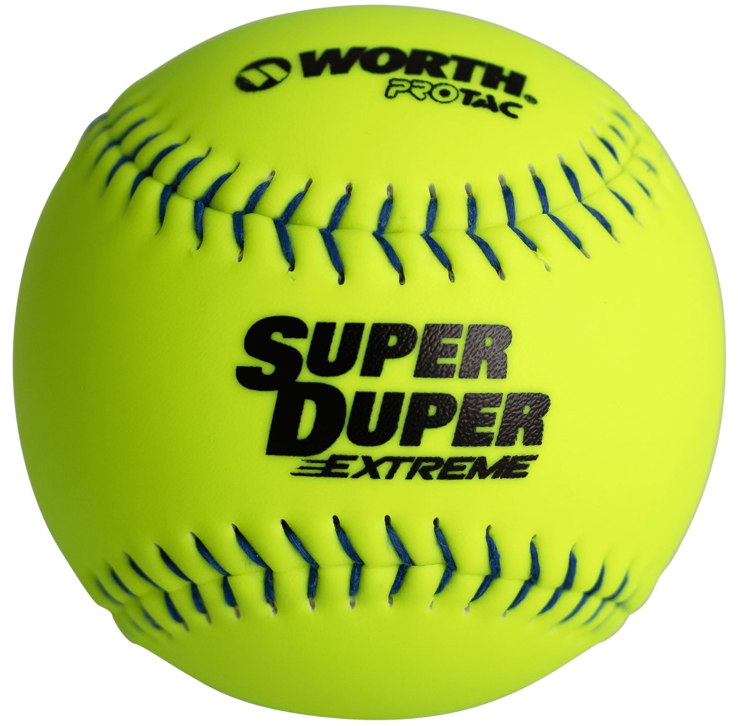 Worth Super Duper Extreme Blue Stitch 44/375 12 Slowpitch Softballs