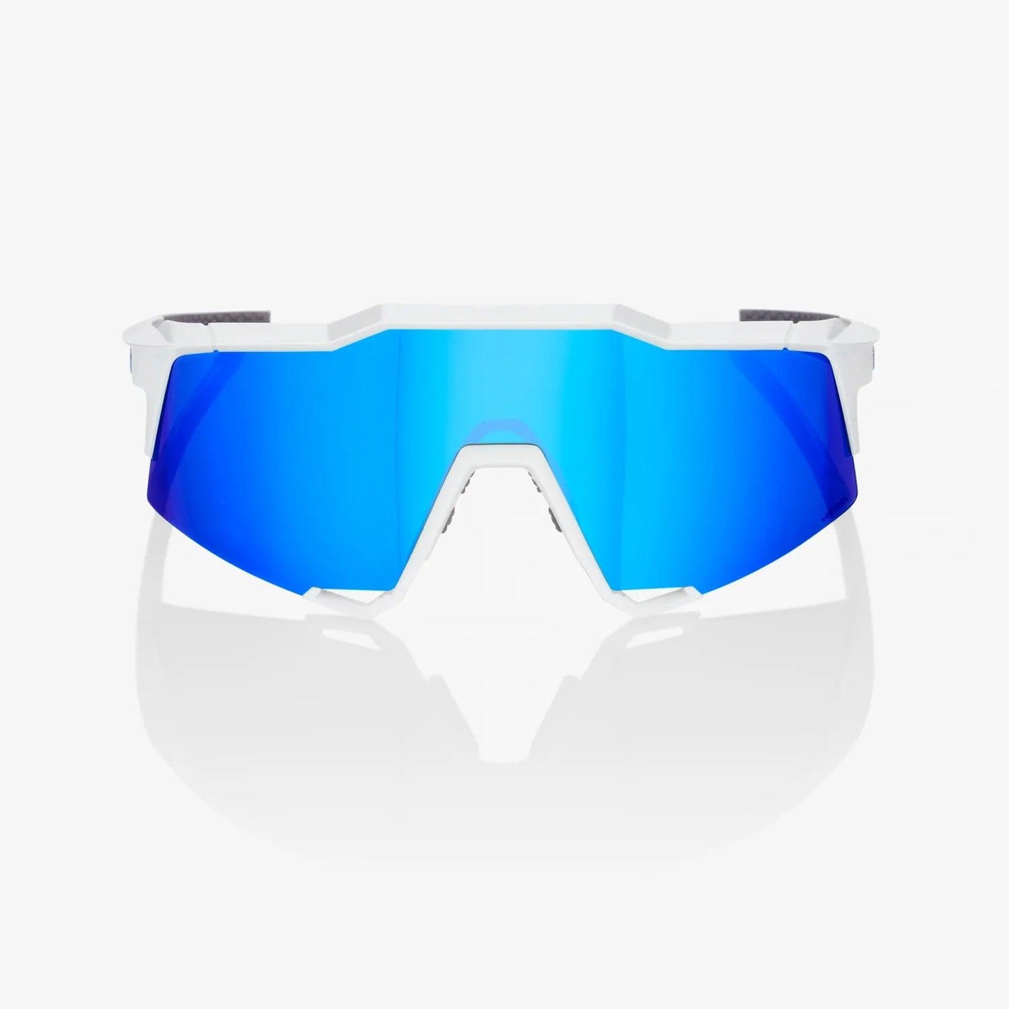 100% SPEEDCRAFT - Matte White - HiPER Blue Multilayer Mirror Lens