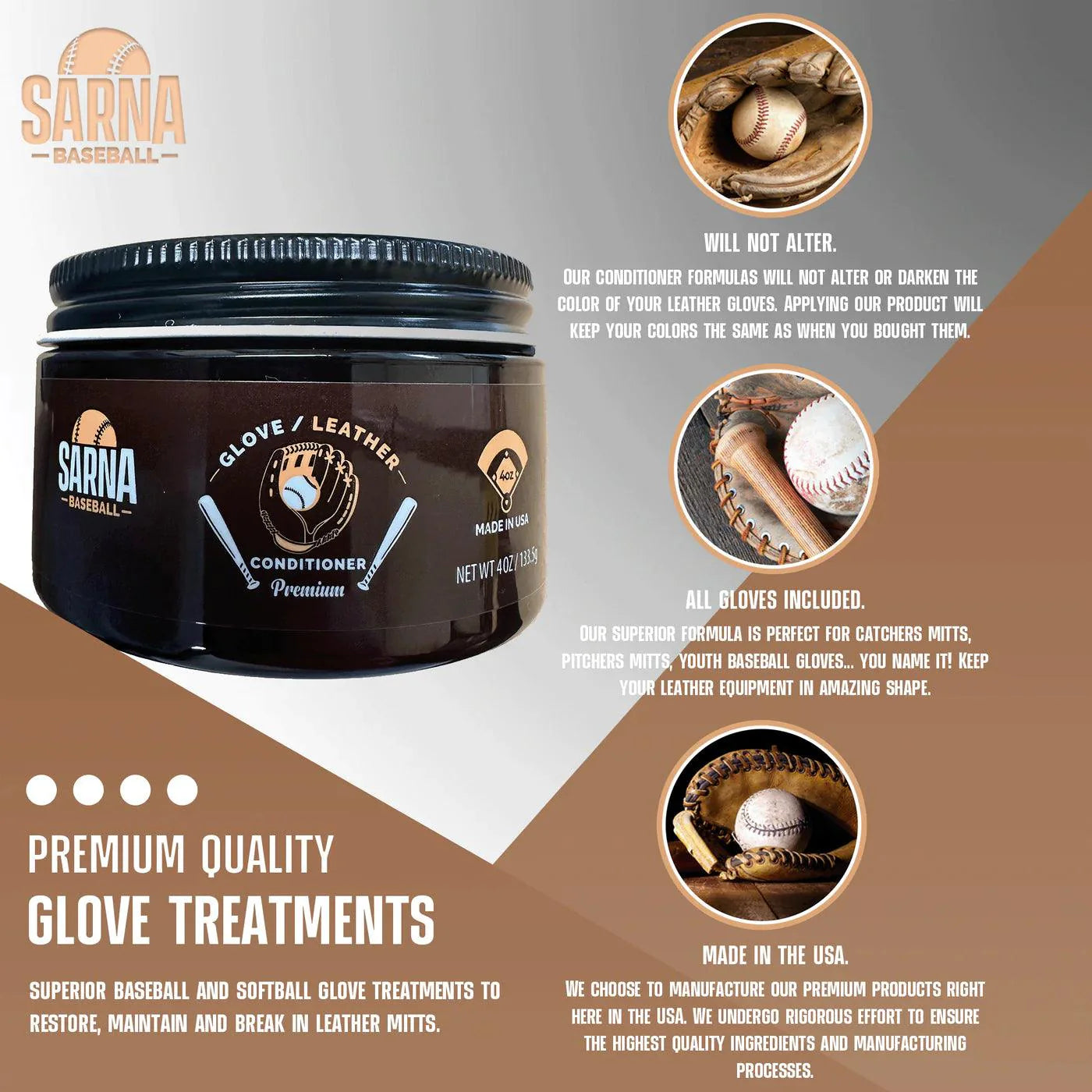 Sarna Baseball Glove Conditioner Cream