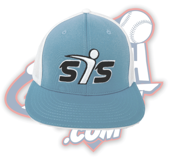 Smash It Sports (SIS) Logo Hat Richardson 165 (Carolina/White/Black, Richardson)