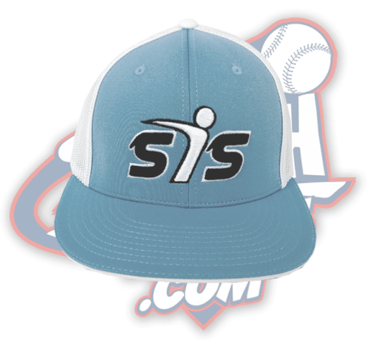 Smash It Sports (SIS) Logo Hat Richardson 165 (Carolina/White/Black, Richardson)