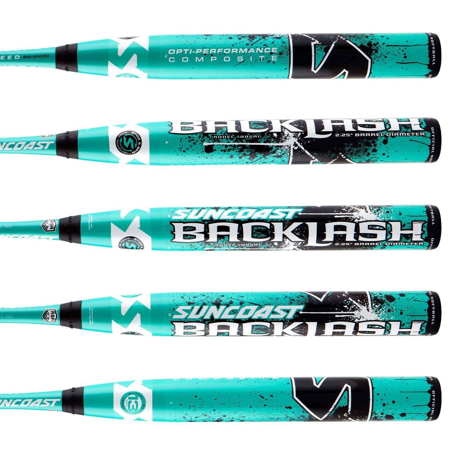 Suncoast Backlash 13 Balanced 2PC ASA/USA Slowpitch Softball Bat - SBASAB