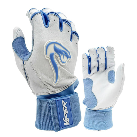 Viper Grindstone Long Cuff Batting Glove - White/Carolina