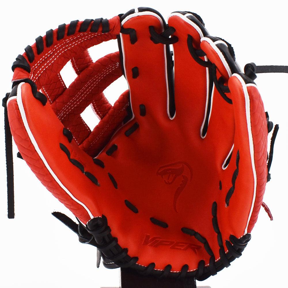 Viper Japanese Kip Leather Slowpitch Softball Fielding Glove Viper-Tip Edition Red/Black/White