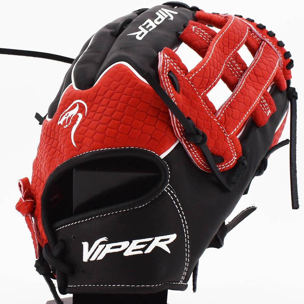 Viper Japanese Kip Leather Slowpitch Softball Fielding Glove Viper-Tip Edition Red/Black/White