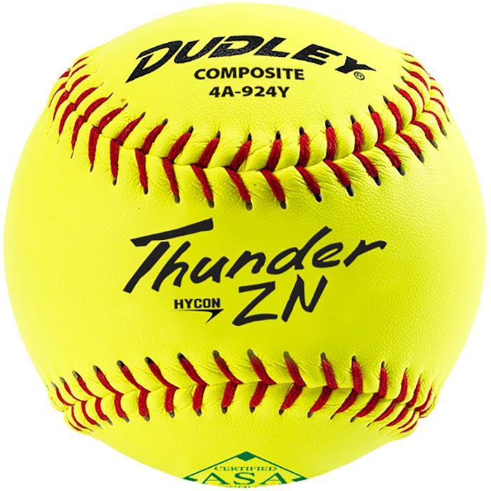 Dudley ASA Thunder ZN Hycon 11 52/300 Composite Softballs (4A924Y)