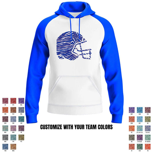 Football Team - Helmet - Performance Defender Hoodie - Royal