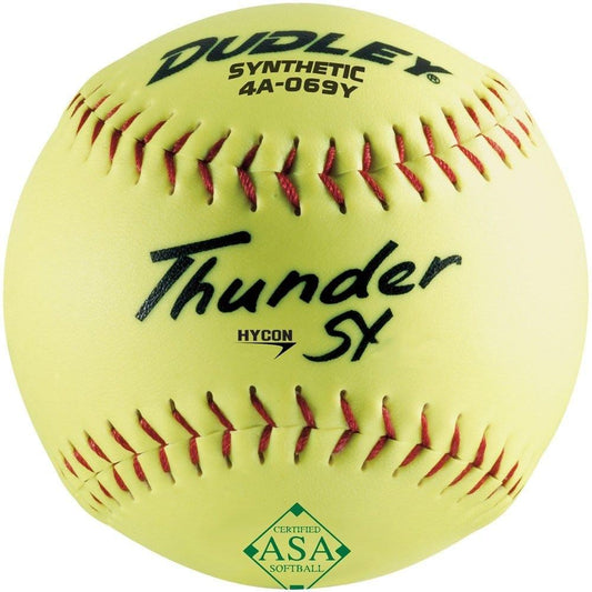 Dudley ASA Synthetic Thunder SY Hycon 12 52/300 Slowpitch Softballs (4A-069Y)
