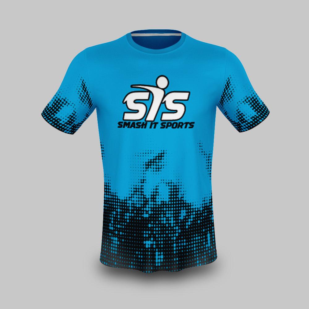 Smash It Sports Blue Dots Short Sleeve Shirt