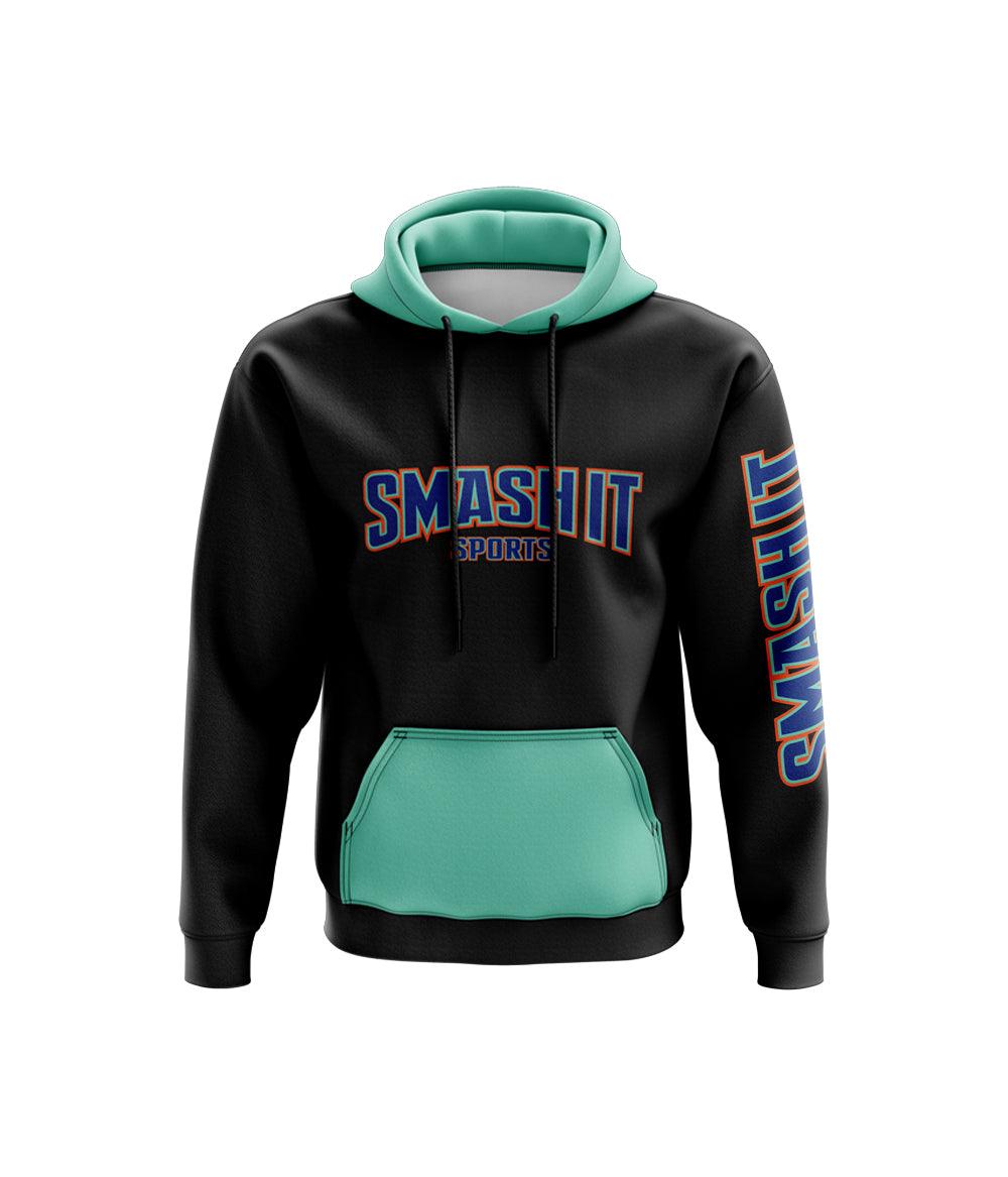 Smash It Sports Fleece Hoodie - Teal/Royal/Orange