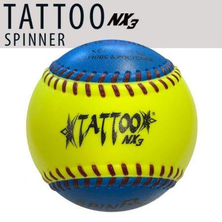 AD Starr Tattoo NX3 Spinner 52COR 12 (All Bats) Batting Practice Slowpitch Softballs - SXSPINPR-52