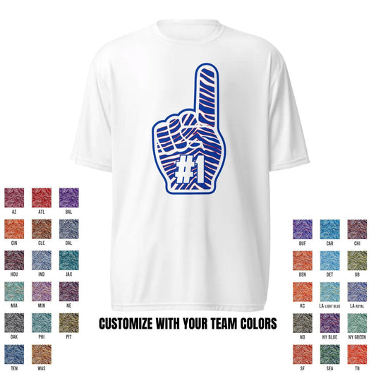 Football Team - Foam Finger - Performance Crew Neck T-Shirt