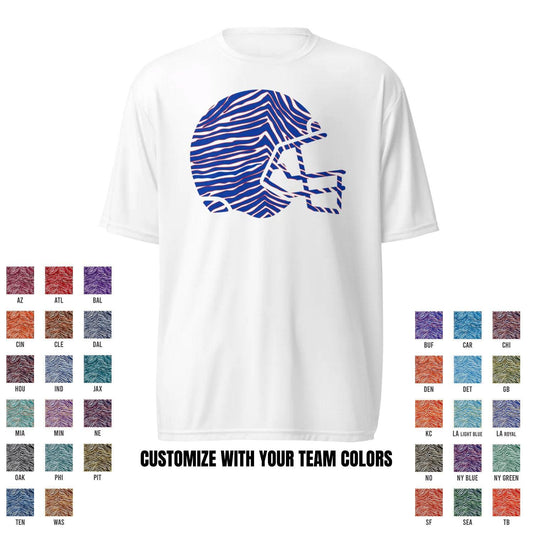Football Team - Helmet - Performance Crew Neck T-Shirt