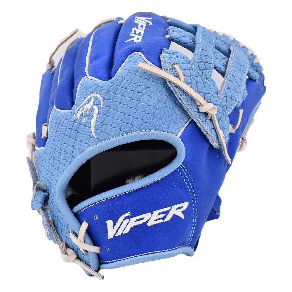 Viper Japanese Kip Leather Slowpitch Softball Fielding Glove Viper-Tip Edition Carolina/Royal/White