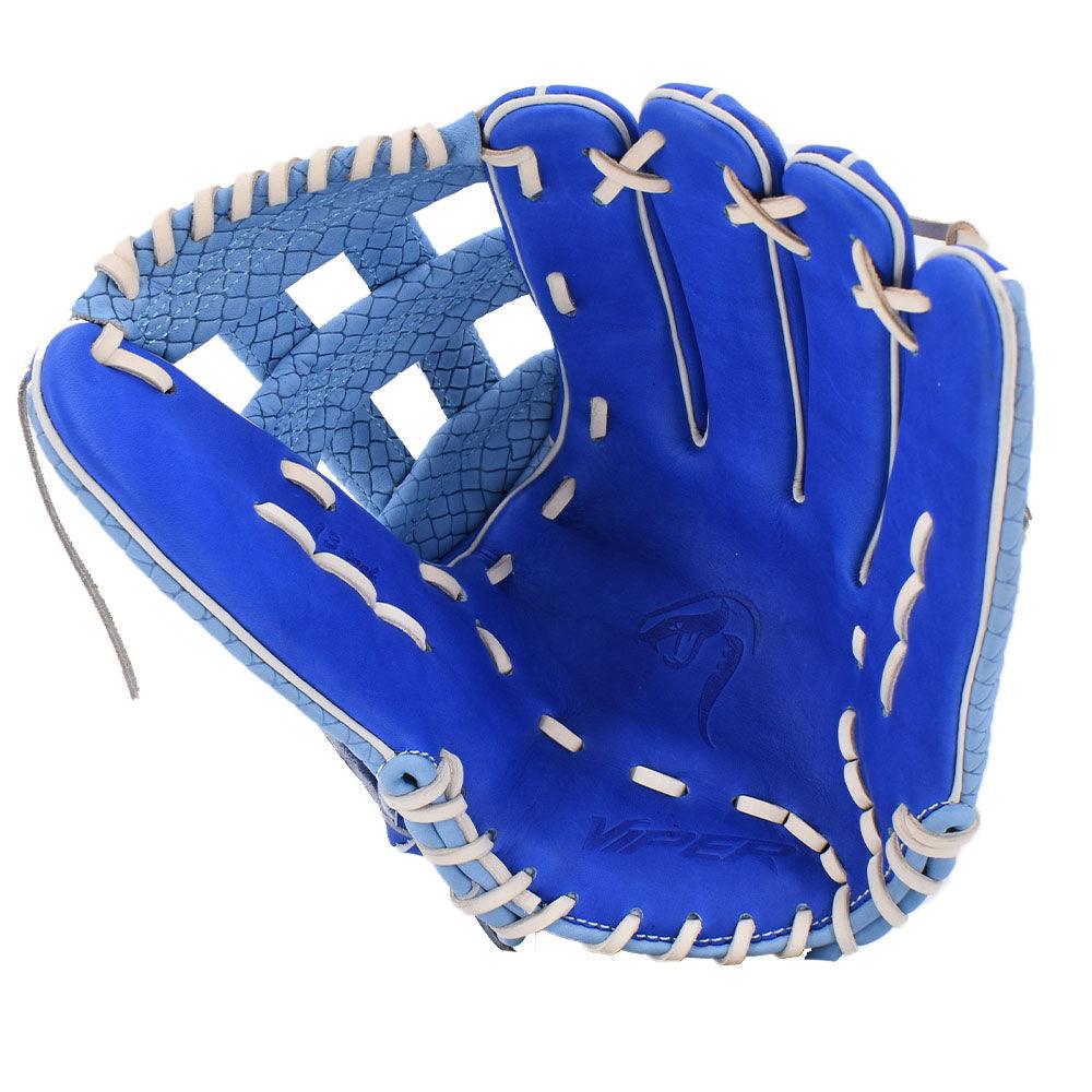 Viper Japanese Kip Leather Slowpitch Softball Fielding Glove Viper-Tip Edition Carolina/Royal/White