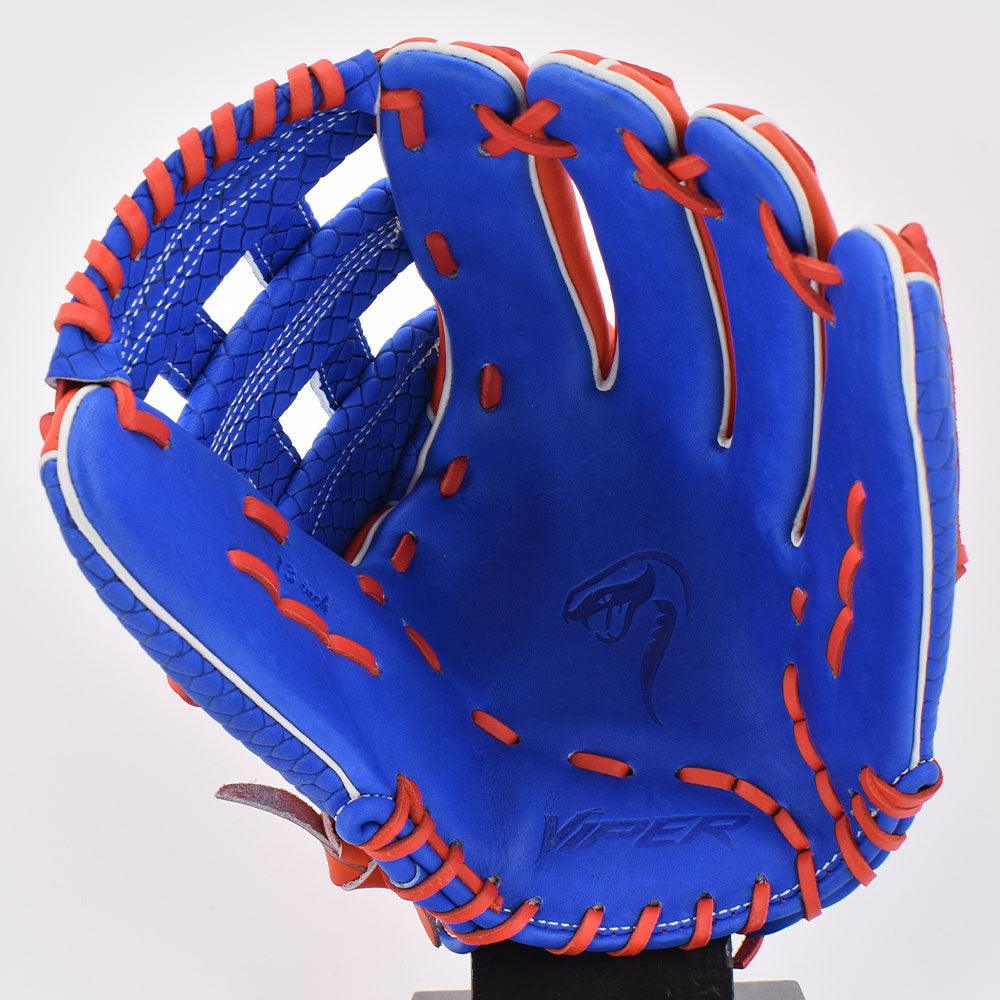 Viper Japanese Kip Leather Slowpitch Softball Fielding Glove Viper-Tip Edition Royal/Red/White