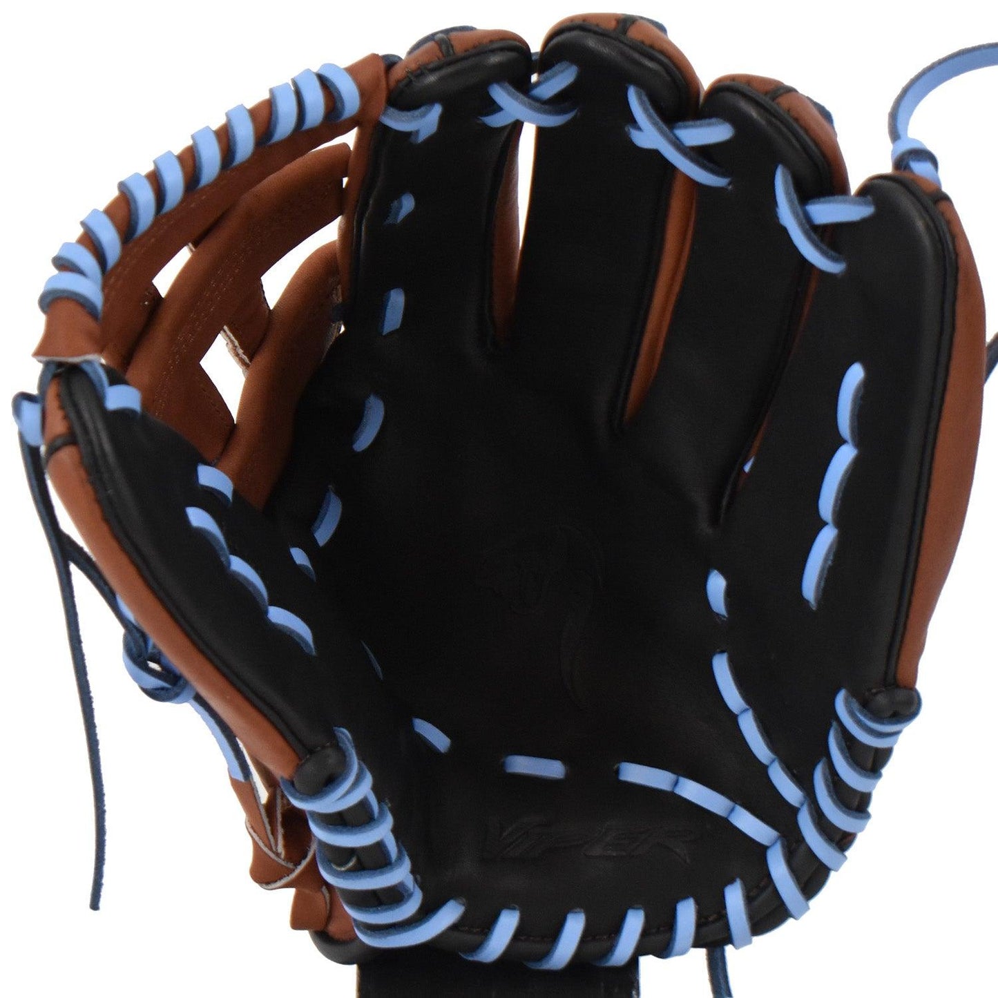 Viper Japanese Kip Leather Slowpitch Softball Fielding Glove  Brown/Black/Carolina