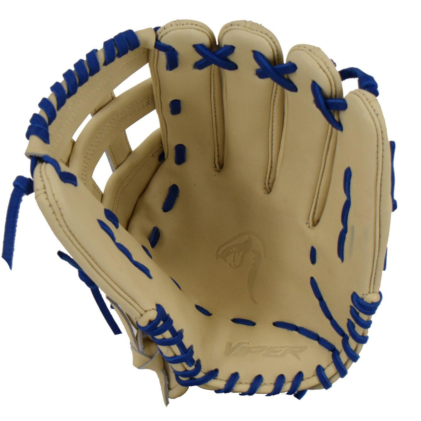 Viper Japanese Kip Leather Slowpitch Softball Fielding Glove  Cream/Royal