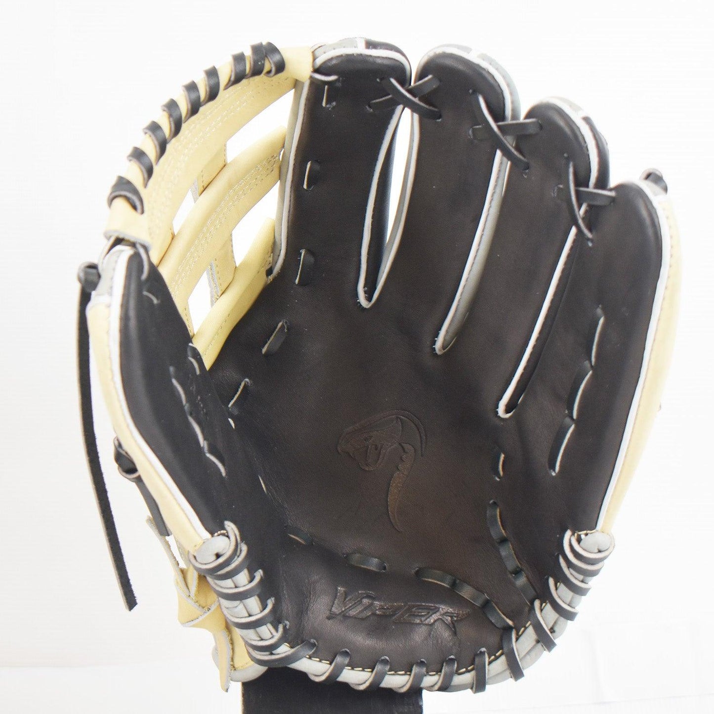 Viper Japanese Kip Leather Slowpitch Softball Fielding Glove  Tan/Black/Grey