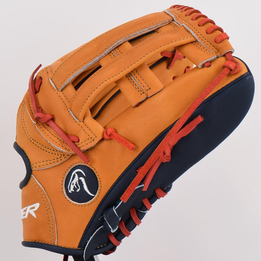 Viper Japanese Kip Leather Slowpitch Softball Fielding Glove - Tan/Navy